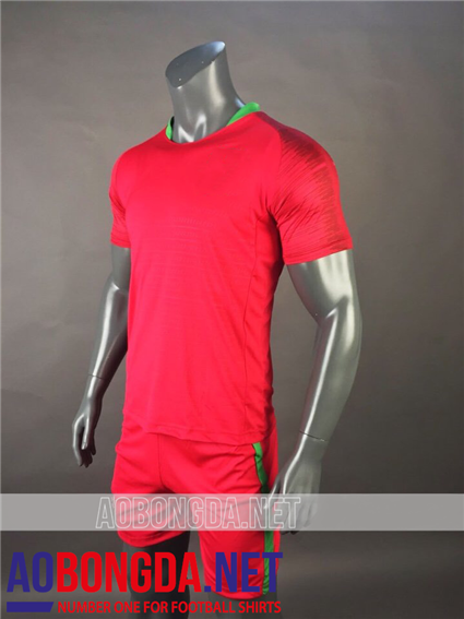 Áo Ko Logo Bồ Đào Nha đỏ World Cup 2018
