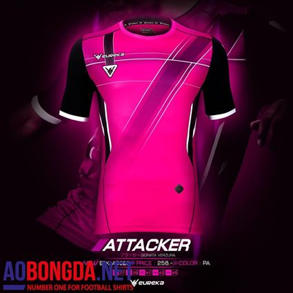 Áo ko logo Eureka Attacker hồng 2017-2018