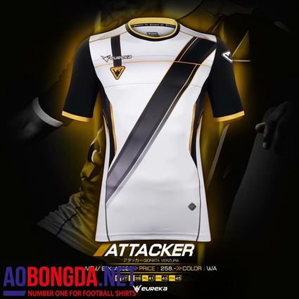 Áo ko logo Eureka Attacker trắng 2017-2018