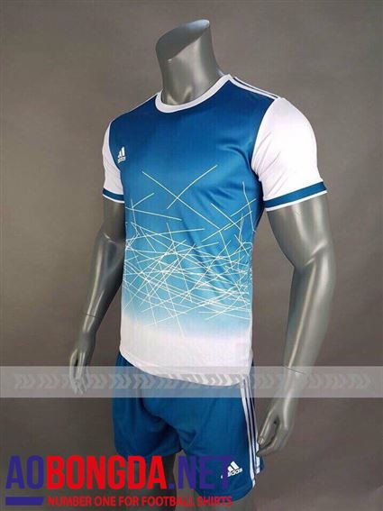 Áo Ko Logo Galaxy xanh dương trắng