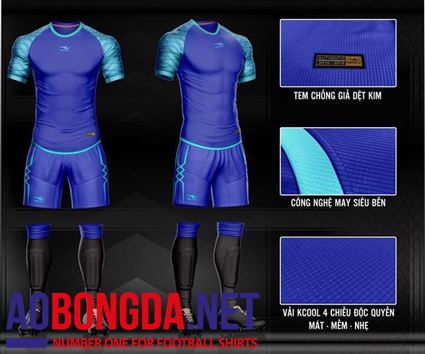 Áo Ko logo Keep Fly Leiter xanh dương