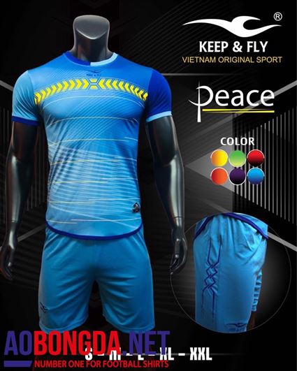 Áo Ko Logo Keep Fly Peace xanh ngọc