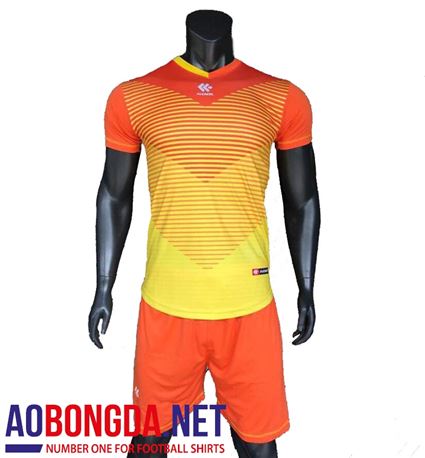 Áo Ko Logo Kool Sọc Chéo Vàng Cam 2017-2018