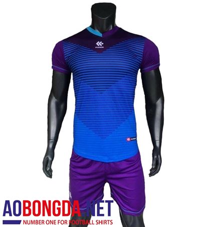 Áo Ko Logo Kool Sọc Chéo Xanh Tím 2017-2018