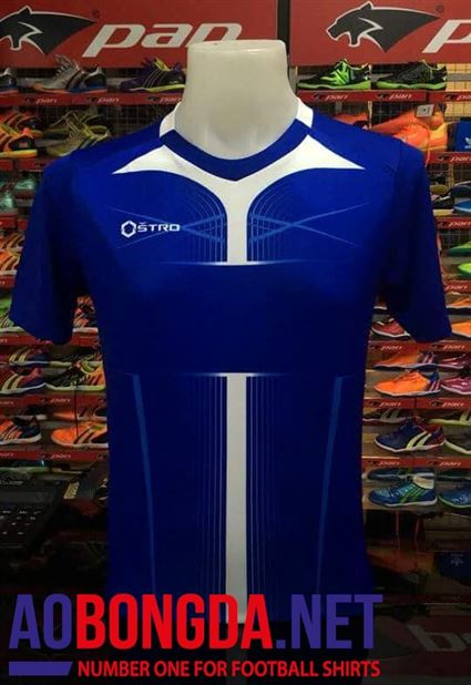 Áo Ko Logo OSTRO18.3 xanh trắng