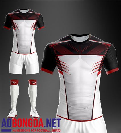 Áo Ko Logo T90-M trắng vai đen