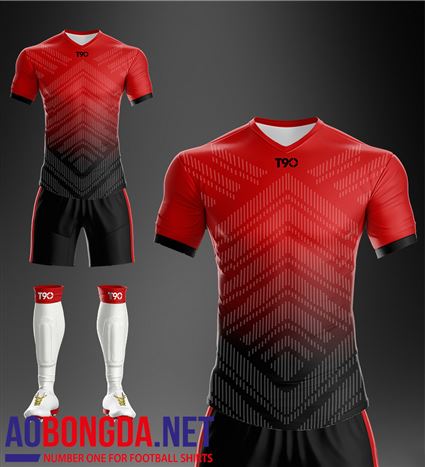 Áo Ko Logo T90-S đỏ loang đen