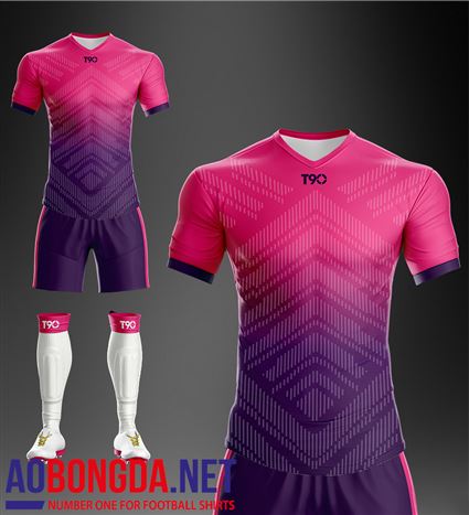 Áo Ko Logo T90-S hồng loang tím