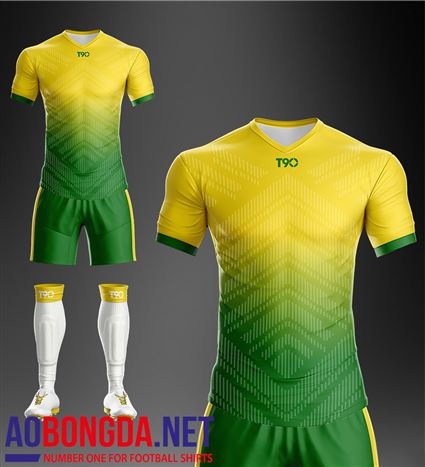 Áo Ko Logo T90-S vàng loang xanh lá
