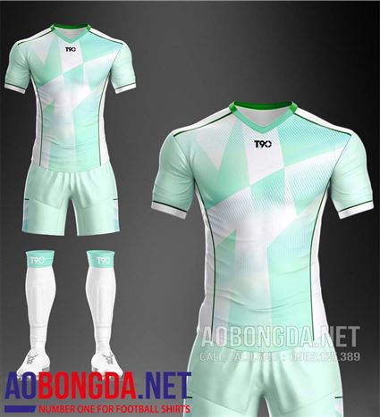 Áo Ko Logo T90-Victory xanh lơ