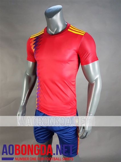 Áo Ko Logo Tây Ban Nha Đỏ World Cup 2018