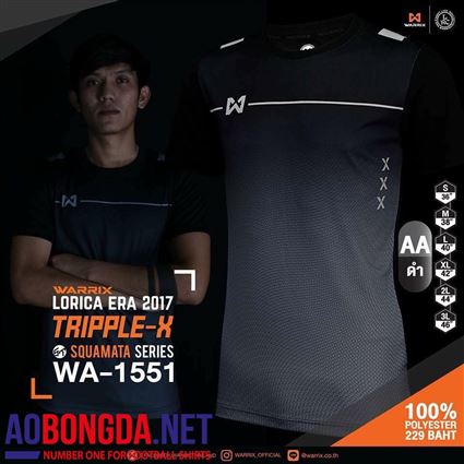 Áo Ko Logo Warrix xám đen 2018