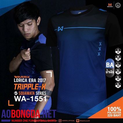 Áo Ko Logo Warrix xanh bích đen 2018