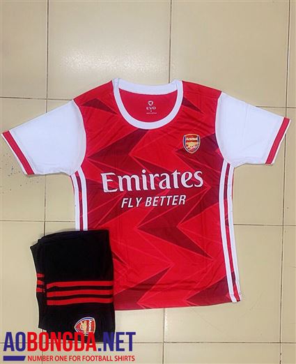 Bộ Quần Áo bóng đá trẻ em clb Arsenal đỏ sân nhà 2020-2022