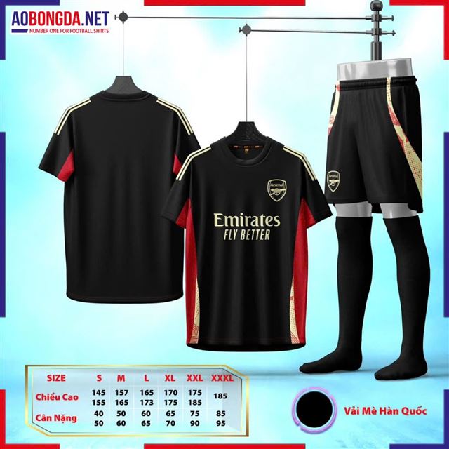 Áo Bóng Đá Câu Lạc Bộ Arsenal Đen 2025-2026