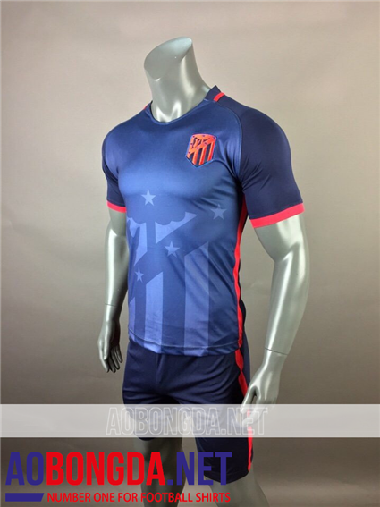 Áo Atl Madrid Tím Than 2017 2018