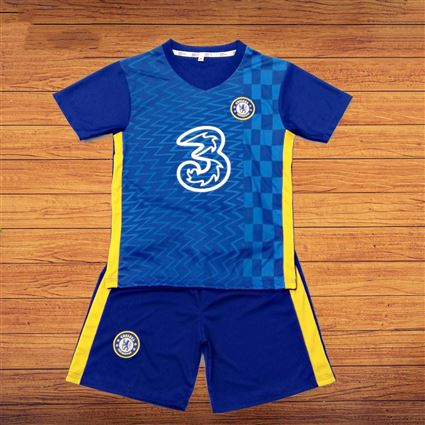 Bộ Quần Áo bóng đá trẻ em clb Chelsea xanh sân nhà 2021-2022