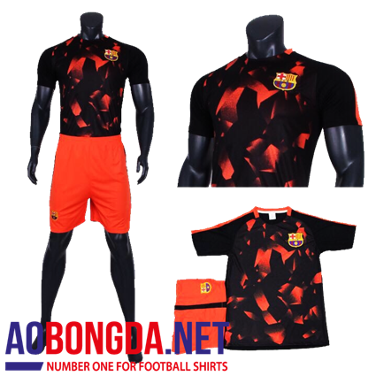 Áo Barca Đen Cam 2017-2018