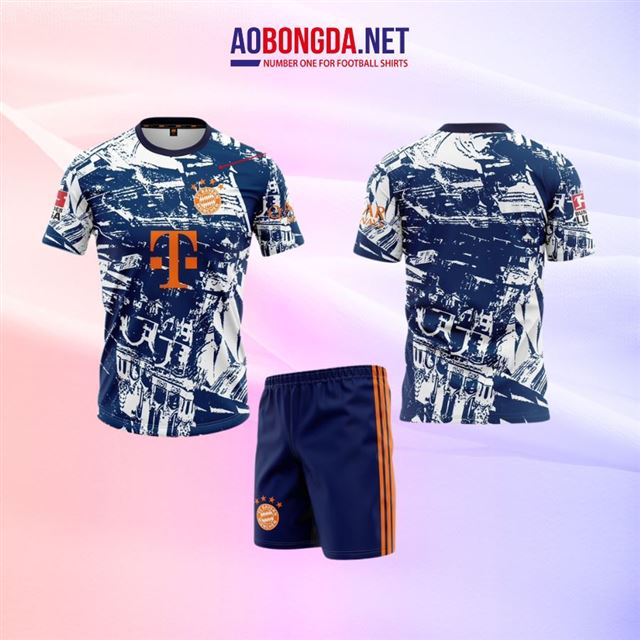 Áo Bóng Đá CLB Bayern Xanh Đen Fantasy 2023-2024