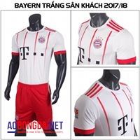 Áo Bóng Đá Bayren Munich Trắng mùa giải 2017-2018