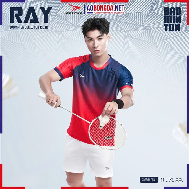 Áo Cầu Lông Beyono Ray CL16 Nam Xanh Đỏ