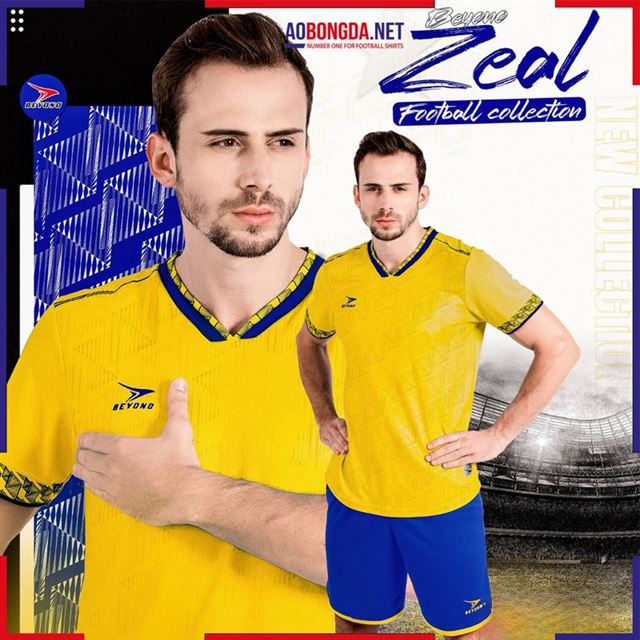 Áo Bóng Đá Không Logo Beyono Zeal Vàng