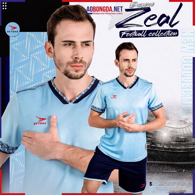 Áo Bóng Đá Không Logo Beyono Zeal Xanh Ya