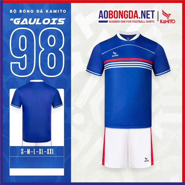 Áo Bóng Đá Không Logo Kamito Gaulois 98 - World Cup 2026