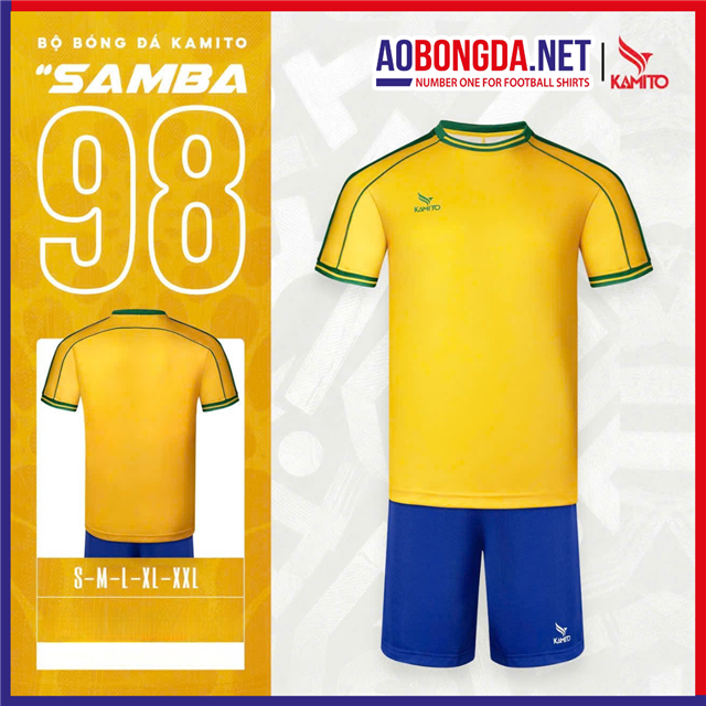 Áo Bóng Đá Không Logo Kamito Samba 98 - World Cup 2026
