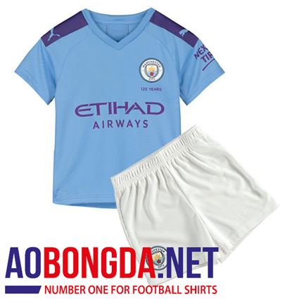 Bộ Quần Áo bóng đá trẻ em clb Manchester City sân nhà 2019-2020