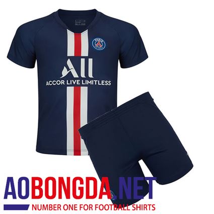 Bộ Quần Áo bóng đá trẻ em clb PSG tím than sân nhà 2019-2020
