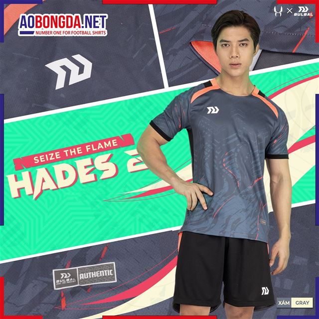 Áo Bóng Đá Không Logo Bulbal Hades 2 Xám