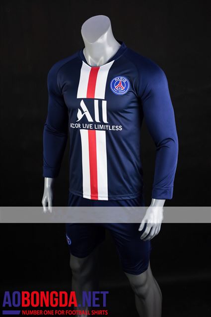 Áo Bóng Đá PSG tím than sân nhà dài tay 2019-2020