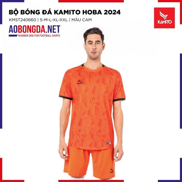 Áo Bóng Đá không Logo Kamito Hoba Cam