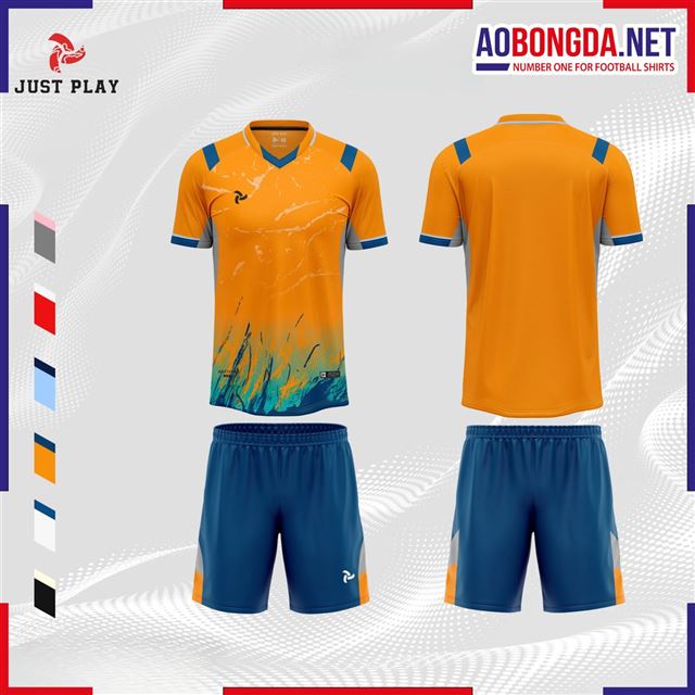 Áo Bóng Đá Không Logo JustPlay JSX Cam