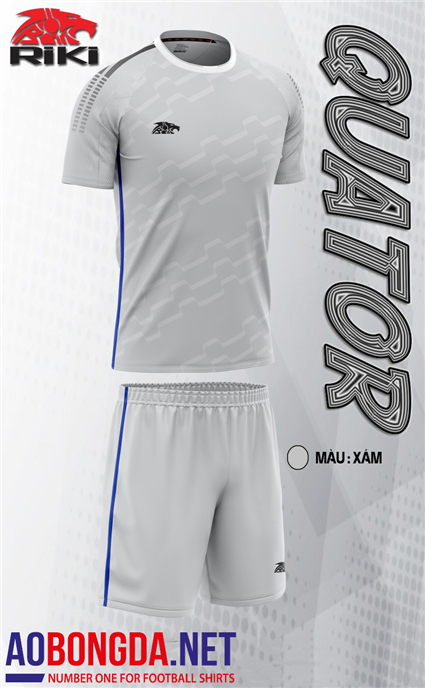 Áo Không logo Quator xanh xám