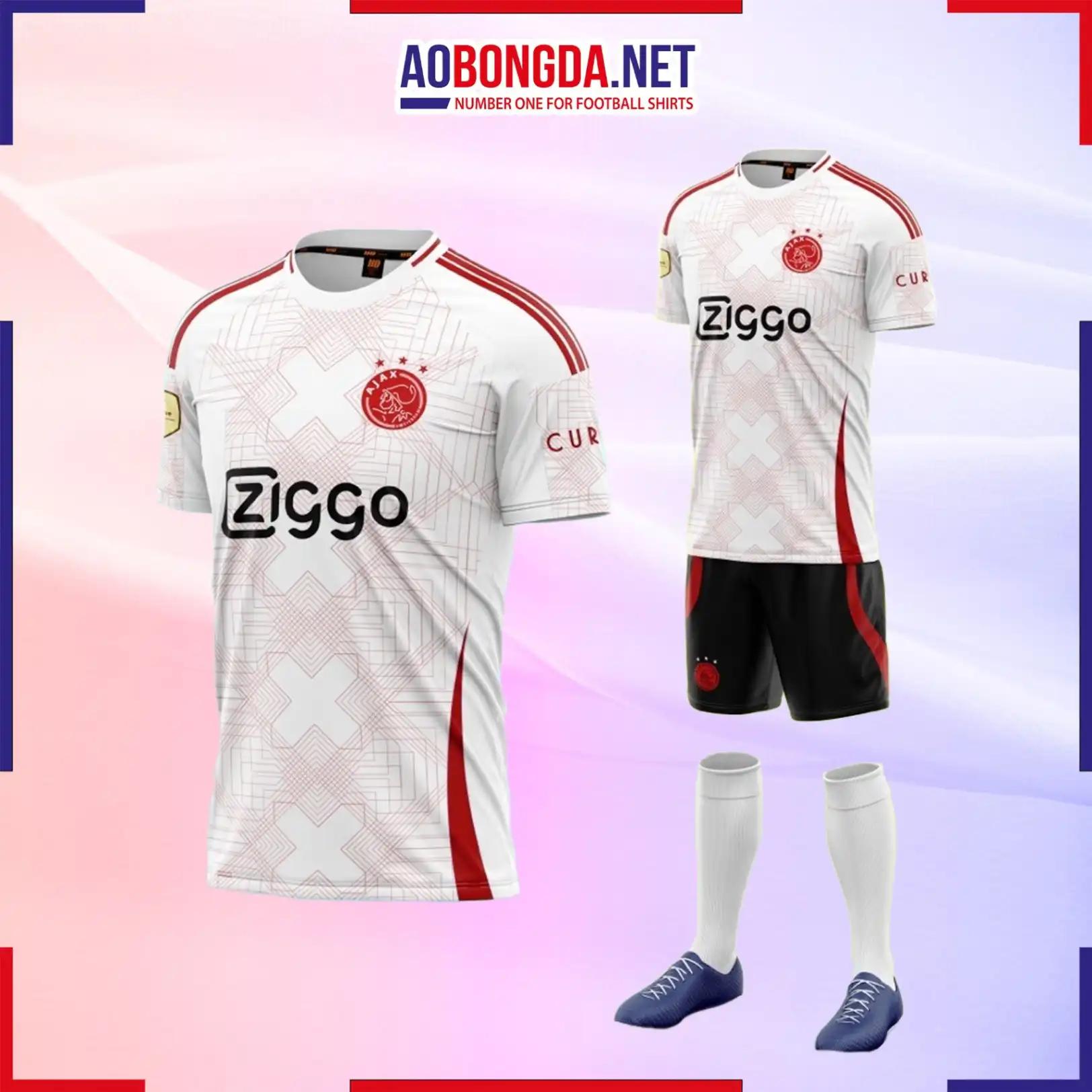 Áo Bóng Đá Câu Lạc Bộ Ajax Trắng 2024-2025