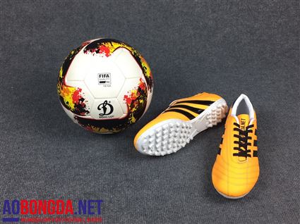 Giầy bóng đá phủi 3 sọc CT3 cam sọc đen