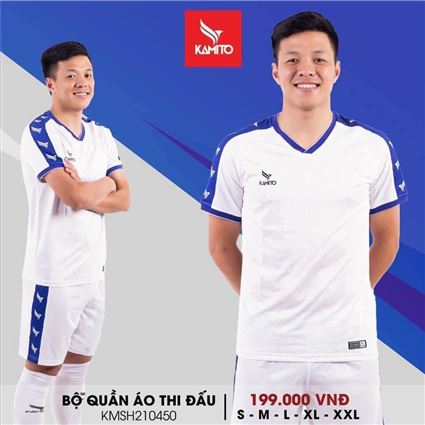 Áo Bóng Đá không logo Kamito 6 trắng