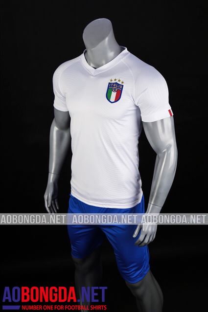 Áo Bóng Đá Italia trắng 2019-2020