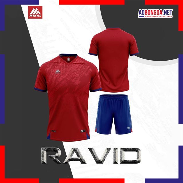 Áo Bóng Đá Không Logo Ravid Mikal.K1 Đỏ