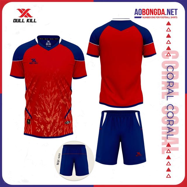 Áo Bóng Đá Không Logo Dullkill Coral Đỏ