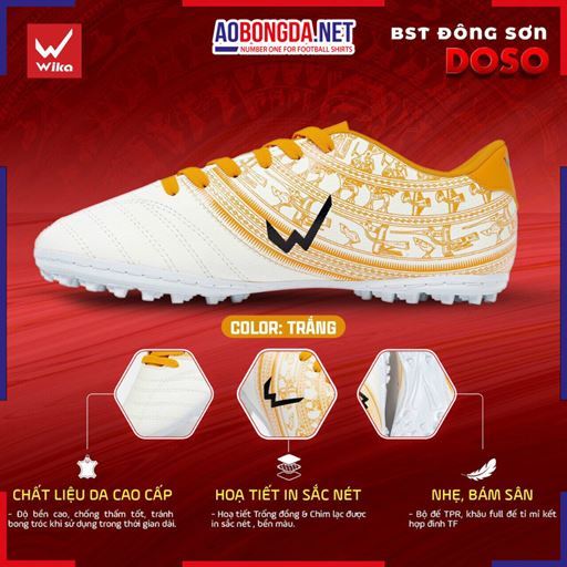 Giày Bóng Đá Wika Doso Trắng  