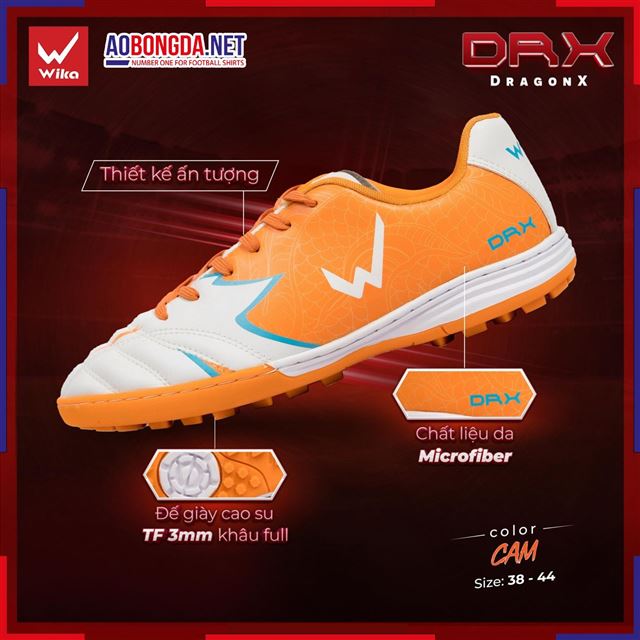 Giày Bóng Đá Wika DragonX Cam