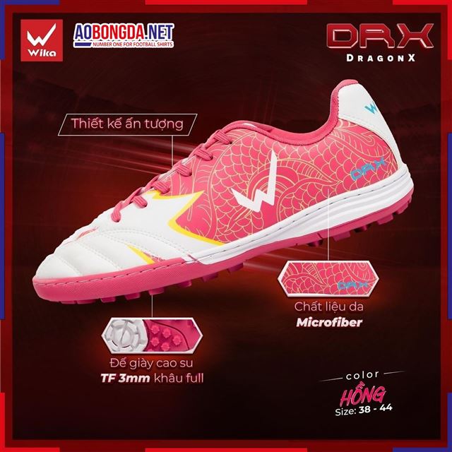 Giày Bóng Đá Wika DragonX Hồng