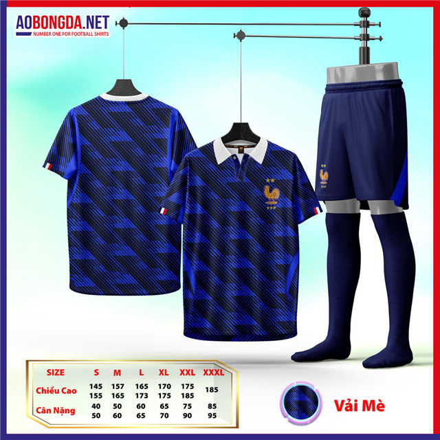 Áo Bóng Đá Đội Tuyển Pháp Xanh Đen 2026-2027