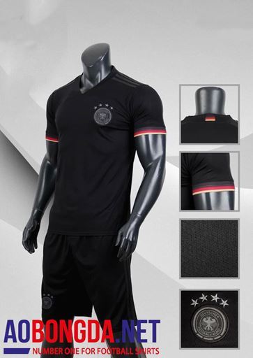 Áo Bóng Đá Đội Tuyển Đức đen Euro 2020-2021