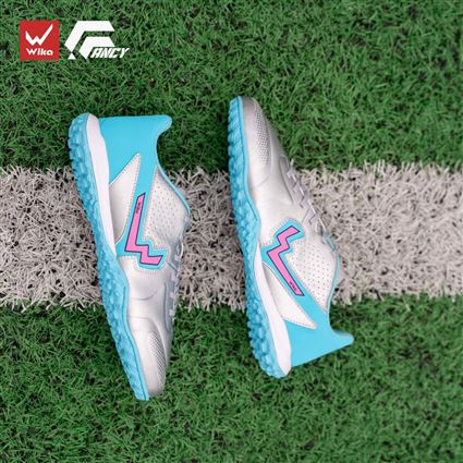 Giày Bóng Đá Wika Tuấn Hải Fancy bạc xanh 4