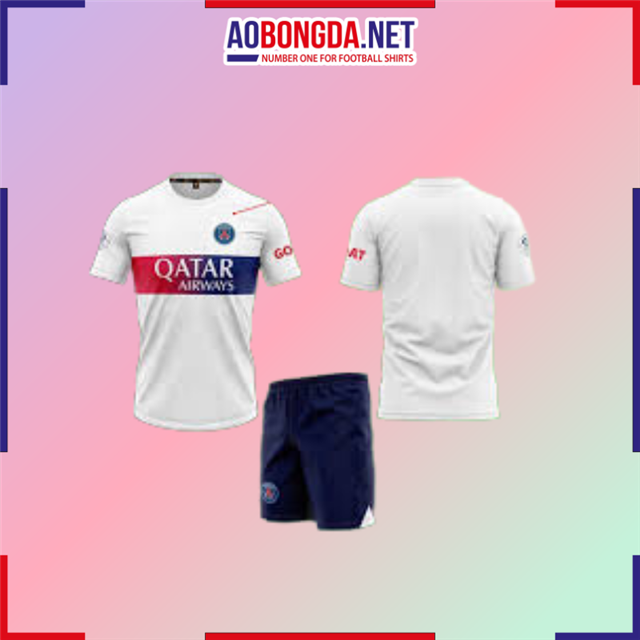 Áo Bóng Đá Câu Lạc Bộ PSG Trắng Kẻ Sọc 2023-2024