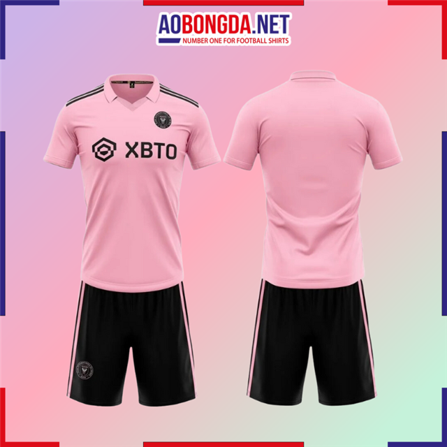 Áo Bóng Đá Câu Lạc Bộ Inter Miami Hồng Cổ Bẻ 2022-2023